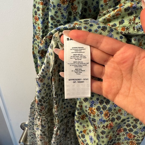 SANDRO

Floral-Print Silk-Twill Mini Dress size 36 - Picture 9 of 10